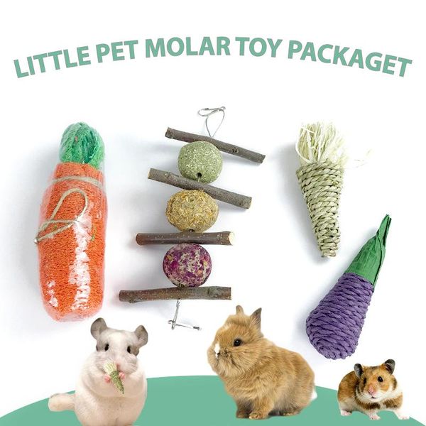 

small animal supplies pet teeth cleaning biting stick pets molar toy package enhance fun for hamster guinea pig totoro lapin accessor
