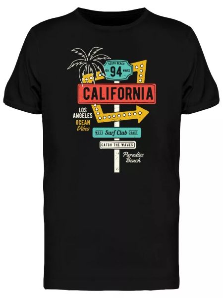 

Retro Signs California Men's Tee -Image by Shutterstock, White;black