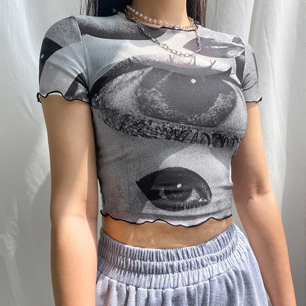 

women's t-shirt summer women solid sleeveless overlap slim t shirt cross sling egg printed t-shirts camisetas de mujer, White