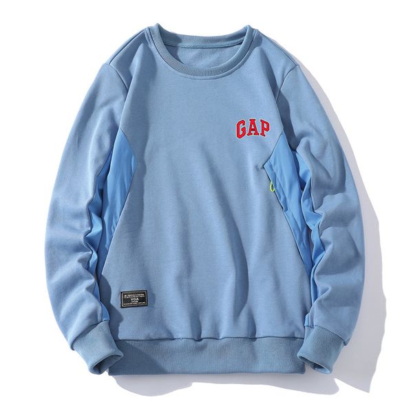 

brand hoodie gap iisun2021 new spring and autumn fashion brand round neck sweater men's ins loose long sleeve upper garm, Black
