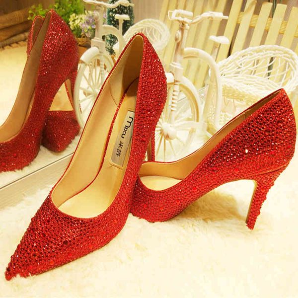 

dress shoes sapatos de cristal casamento noiva saltos altos apontados salto alto Ãºnico feminino strass clÃ¡ssicos s550 0wes, Black