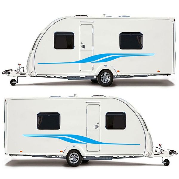 

2pc/set motorhome caravan vinyl graphics kit decals stickers stripes
