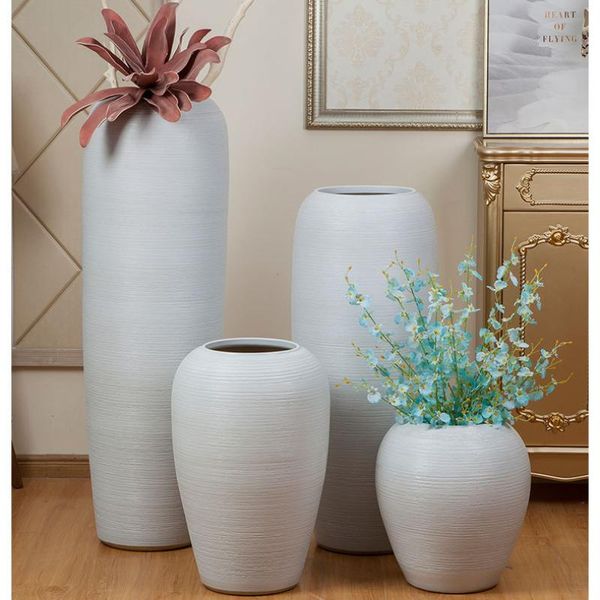 

vases white modern floor ceramic vase plant garden planter pot flower pots rustic home decor florero yd50hp