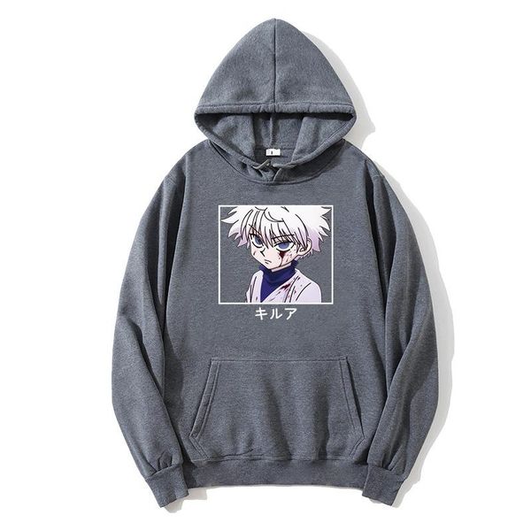

men's hoodies & sweatshirts 2021 anime x hoodie para mulheres masculinas manga comprida kurapika hxh diabo olho, Black
