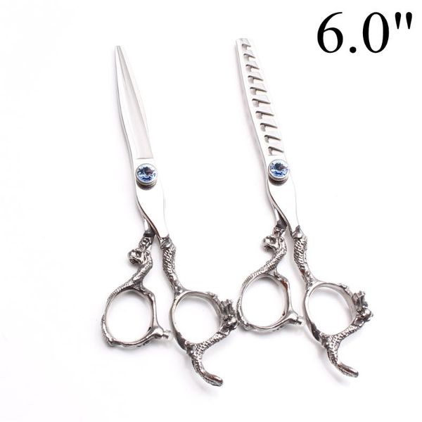 

hair scissors 6" 17.5cm 440c engraving logo hairstyle hairdressing cutting shears thinning professional c9006