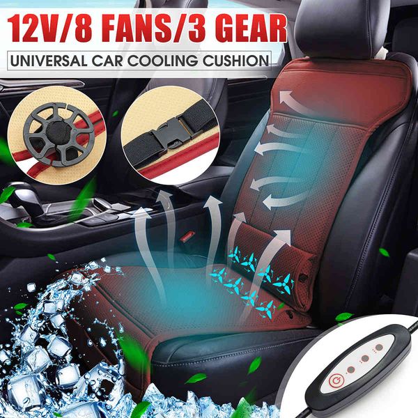 

8 built-in cushion cover summer cooling universal 12v for most vehicle seats air ventilated fan conditioned cooler 3 speeds