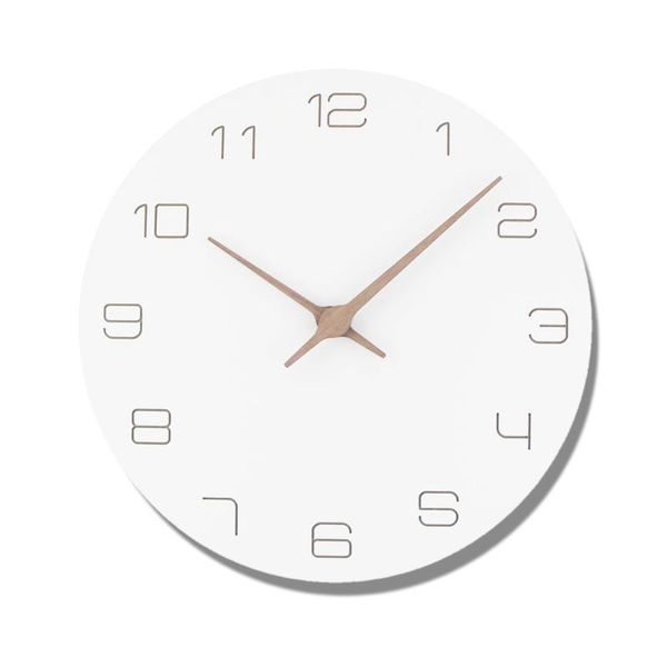 

wall clock modern minimalist nordic wooden home decor atmosphere quartz silent clocks watch christmas gift