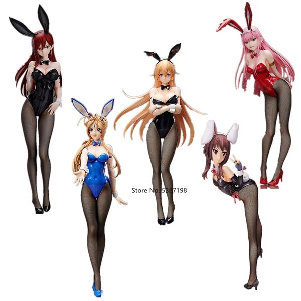 Anime-Figur FAIRY TAIL FREEing Erza 1/4 B-Stil Megumin Zero Two Bunny Girl Nakiri Erina PVC Action Figures Collection Modell Q0619