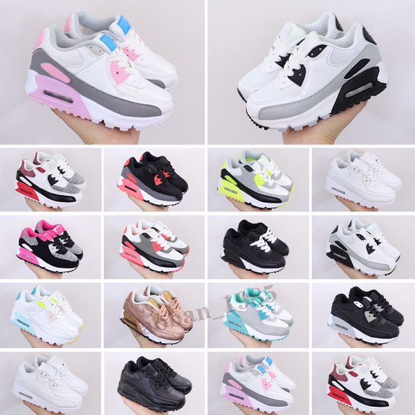 

2020 kids athletic shoes children sneakers baby mesh breathable half palm cushion boys girls walking toddler sports trainer, Black