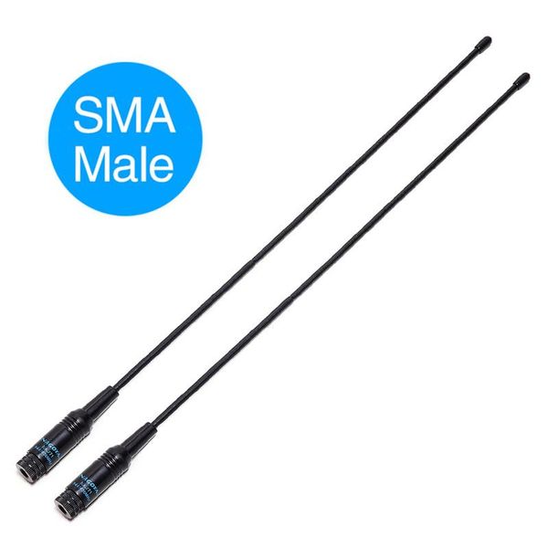 

walkie talkie 2pcs nagoya na-771 sma-male uhf vhf dual band soft antenna for baofeng yaesu tyt th-uv8000d/e md-380 wouxun radio