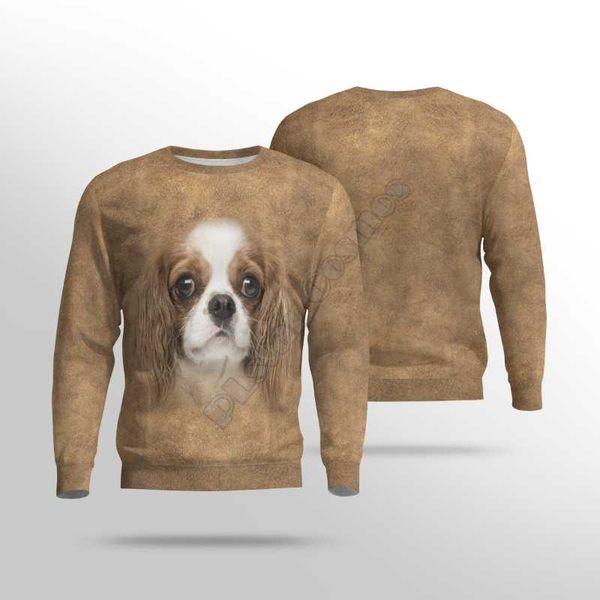 

men's hoodies & sweatshirts funny dog english springer spaniel 3d printed cute men women sweatshirt autumn fashion streetwear long slee, Black