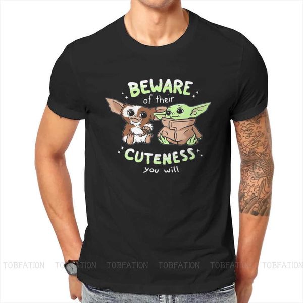 

men's t-shirts comedy gremlins horror film cute classic tshirt alternative tees large cotton o-neck t shirt, White;black