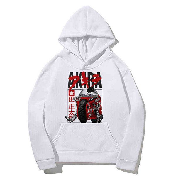 

men hoodie akira anime graphic print harajuku sweatshirt casual hoodies g1214, Black