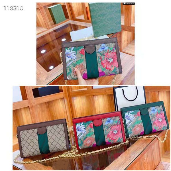 

classic designer one shoulder chain clip bag women's flower size 25 cm