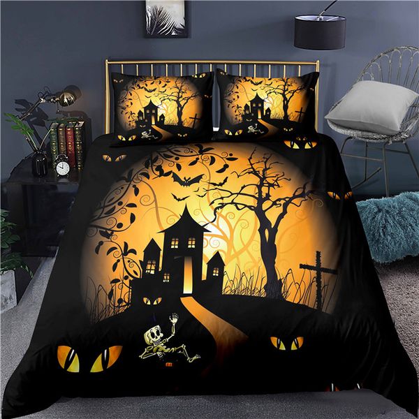 

thorn horror halloween 3d printing colorful bedding sets duvet cover-11