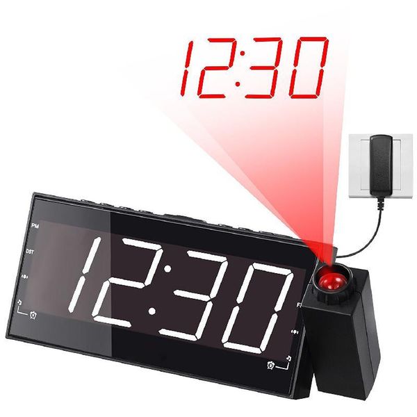 

other clocks & accessories modern multifunctional projection radio alarm clock creative snooze electronic usb charging digital desk