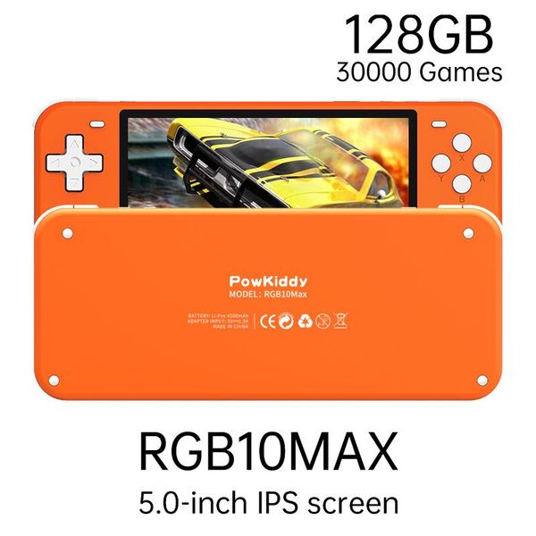 

portable game players rgb10 max retro open source system handheld console rk3326 3.5-inch ips screen 3d rocker children's gift