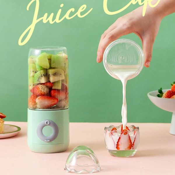

portable blender electric usb mixer juicer machine 500ml mini smoothie processor hand held personal fruit squeezer wine glasses