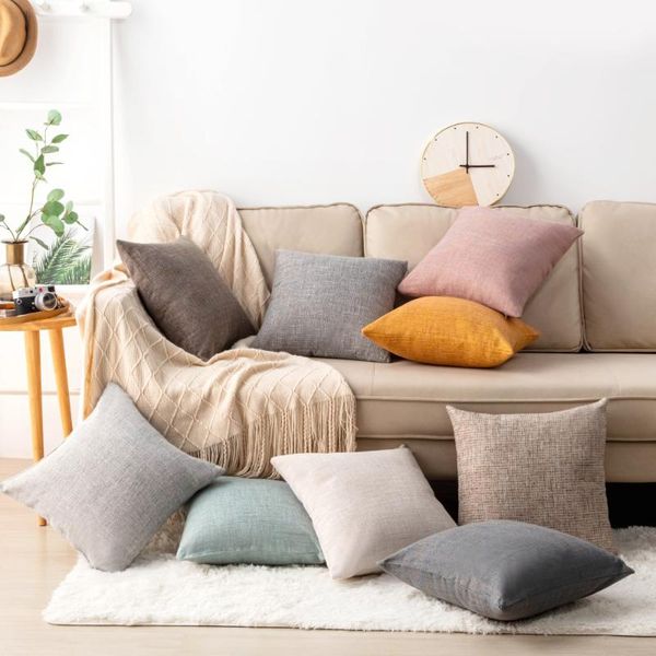 

cushion/decorative pillow polyester line waist cushions cover 2021 solid double color throw case home sofa chair office car decorative pillo