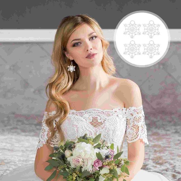 

christmas decorations 50pcs snowflake pendant jewelry making diy craft charms