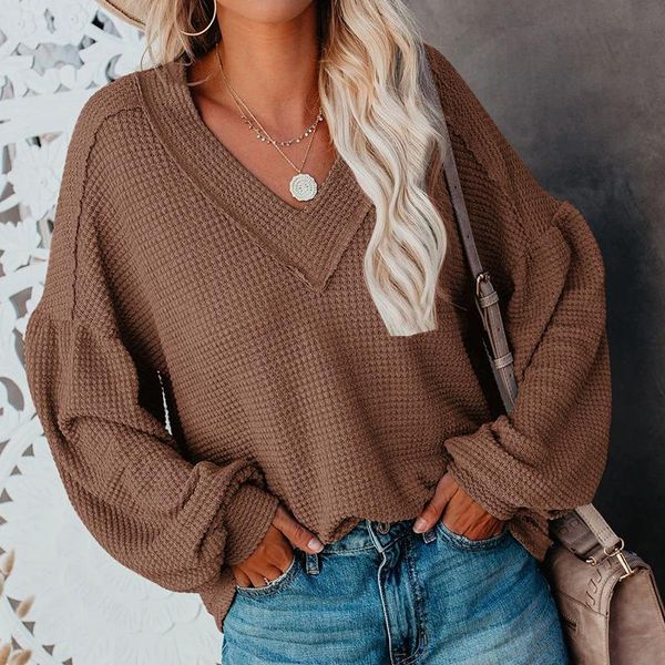 

women's sweaters v-neck loose thin sweater spring autumn women lantern sleeve knitted pullovers girls solid long streetwear, White;black