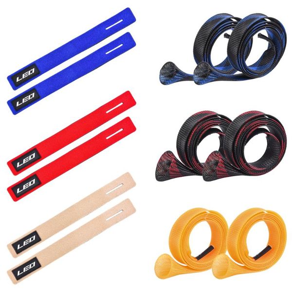 

fishing rod cover sleeve with ties strap sock mesh pole gloves boat rods