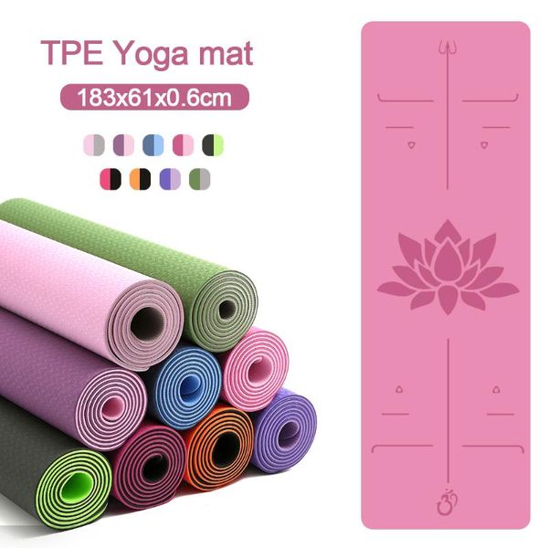 

factory selling tpe single color gymnastic 6mm eco yoga mat mats