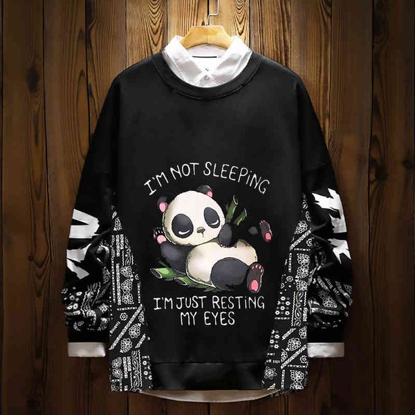 

hoodies autumn men's 2021 long sleeved shirt fat loose trendy sportswear 350 kg 400, Black