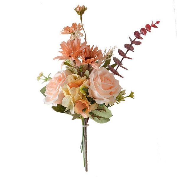 

decorative flowers & wreaths creative silk artificial flower bouquet rose daisy peony azalea branch for wedding party home office decoration