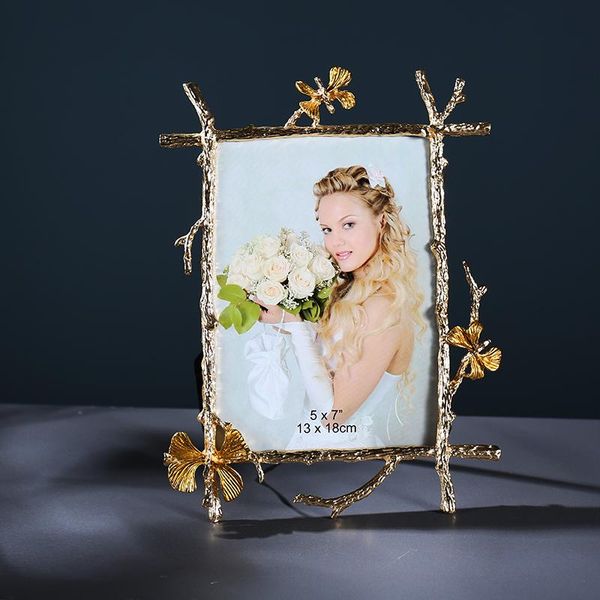 

frames nordic luxury po frame gold collage display ornament personalized gift picture metal design fotolijst home decor di50hk