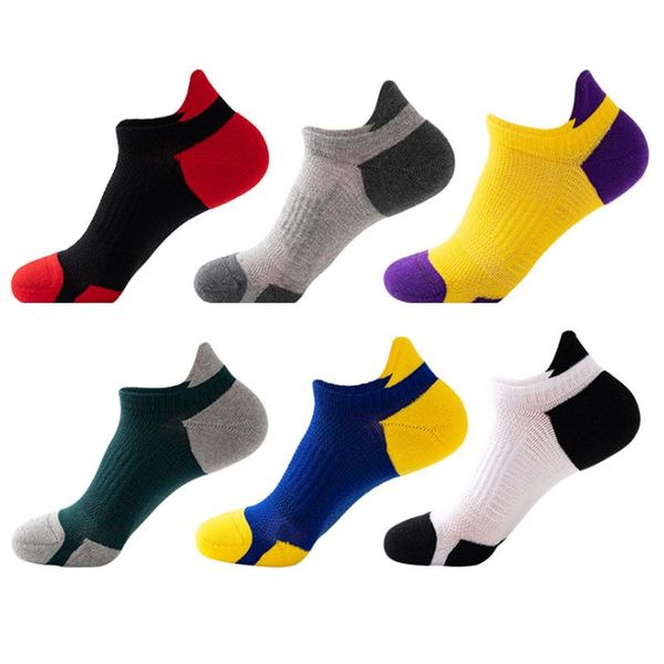 

men's socks men compression solid color sports basketball running outdoor breathable non-slip comfortable out, Black