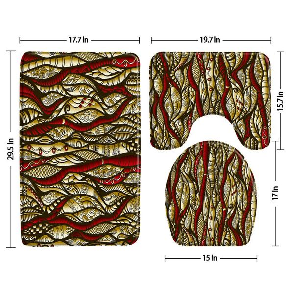 

bath mats vintage decorative pattern mat set european style exotic anti-slip bathroom rug carpet toilet cover products
