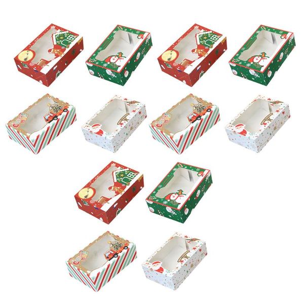 

gift wrap 12pcs christmas theme pattern biscuit boxes cake packing candy