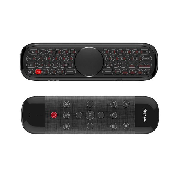 WECHPIP W2 Pro Wireless Keyboard 2.4G 3-in-1-Funktion Luftmaus IR-Lernmikrofon Gyroskop Touchpad-Tastatur für Smart TV