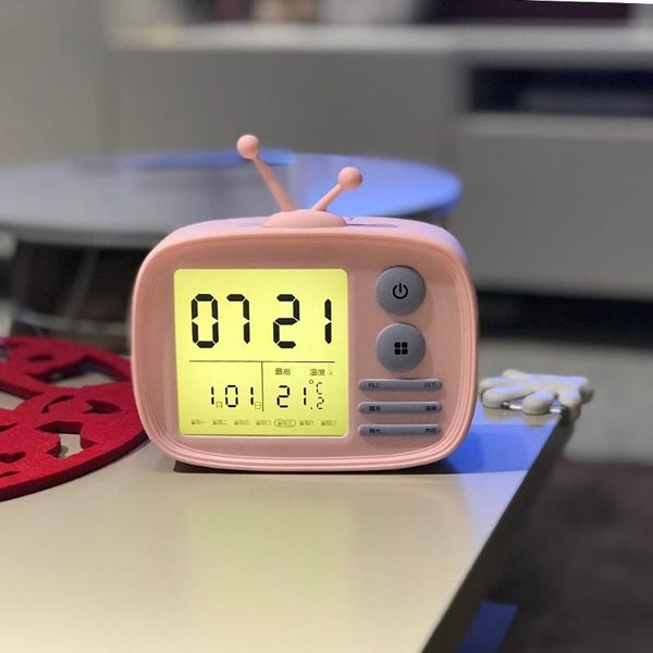 

desk & table clocks led digital clock alarm bedroom glow tube temperature modern lights lighting zegar home decor db60sz