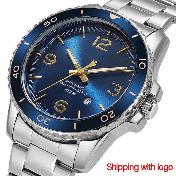 

bell & ross wristwatches men's luxury brand stainless steel strap watch fashion sports watch calendar display casual gentleman premium, Slivery;brown