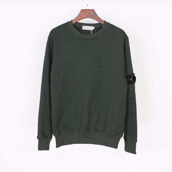 

9 colors stone spring island autumn sweatshirts candy colors hoodies men casual logo long sleeve couple loose o-neck 012011, Black