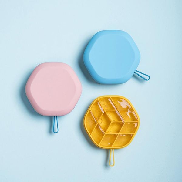 

kitchen storage & organization household creative hexagonal ice cube mold refrigerator box diy make tray homemade