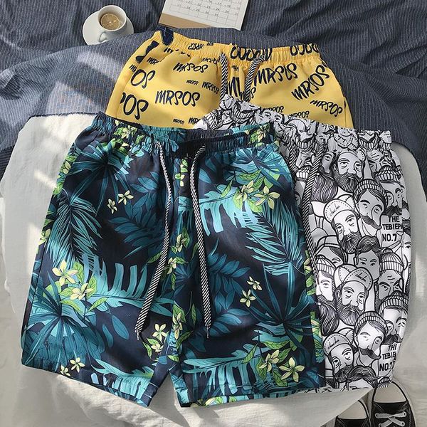 

simple summer shorts men trunks beach board holiday mens casual short pants sports surfing men's, White;black