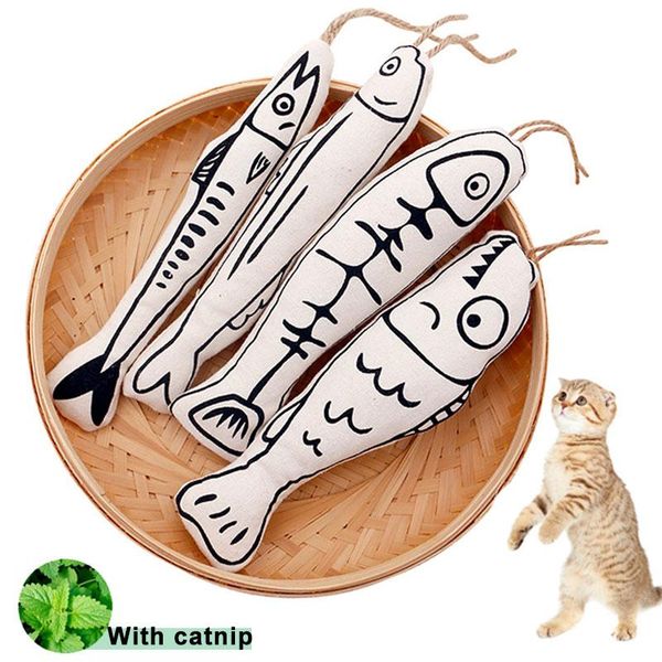 

cat toys fish pattern catnip for kitten cute pet products small cats soft supplies accessories funny stick