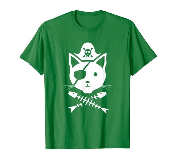 

pirate cat - skull and crossbones - jolly roger shirt, White;black