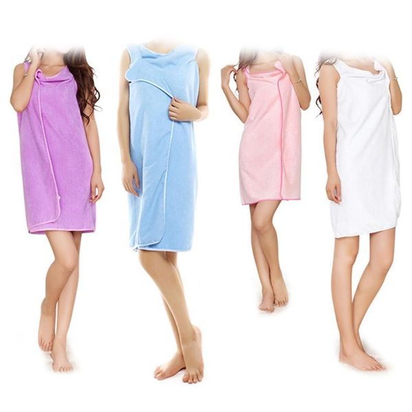 

Towel Womens Kids Bath Microfiber Wearable Beach Wrap Clothing Dress Gown