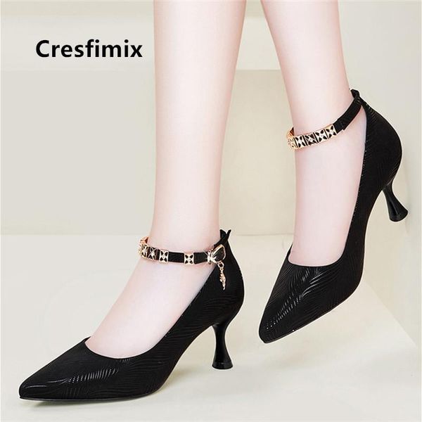 

cresfimix women fashion black buckle strap heel shoes ladies casual wine red stylish stiletto f5560 dress