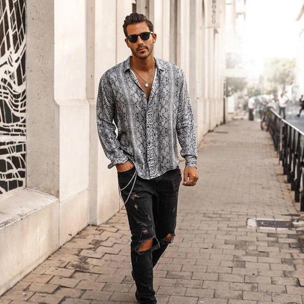 

fashion men hawaiian shirt long sleeve floral printed 2021 casual beach vacation blouse polyester mens shirts camisa men's, White;black