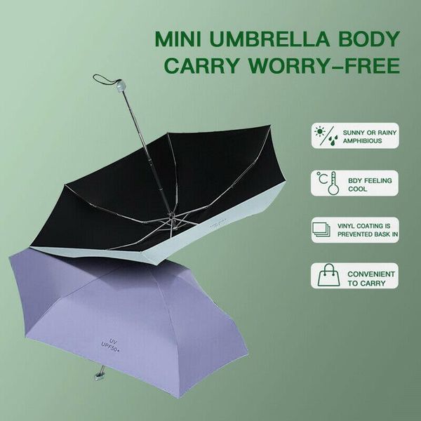 

umbrellas ultra-light flat umbrella uv sun protection rain small portable qjs shop