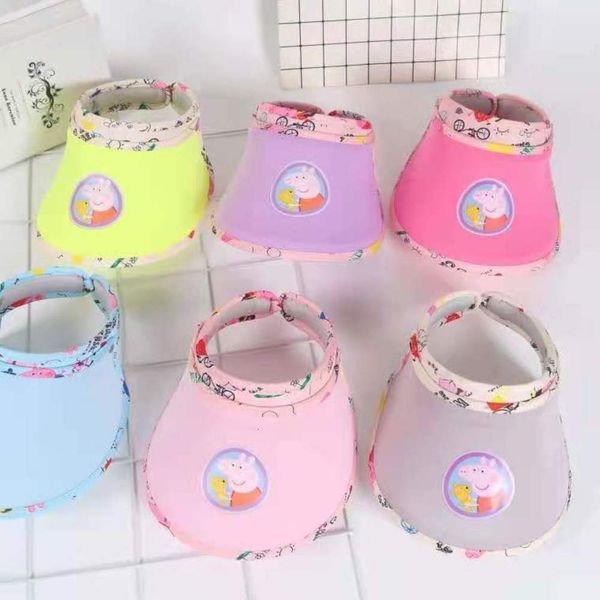 

children's piggy tiktok cartoon hat for summer outing, Yellow