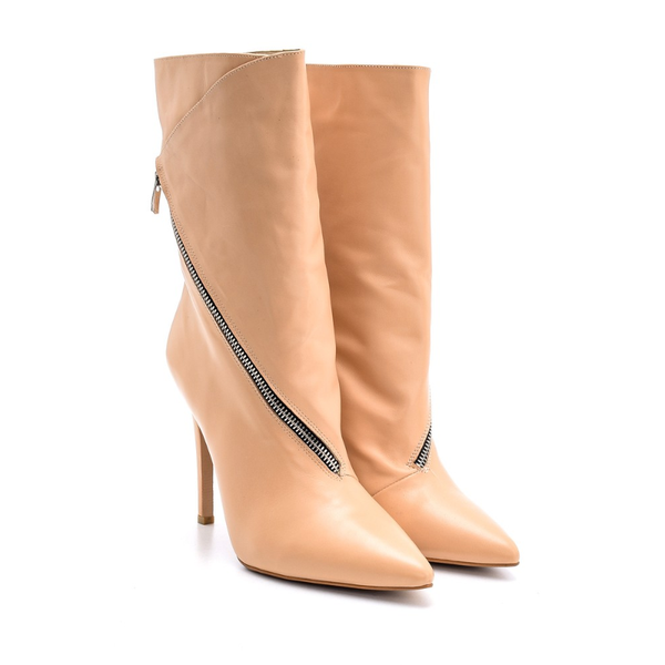 

latest fashion pink women's leather heeled boots, Black