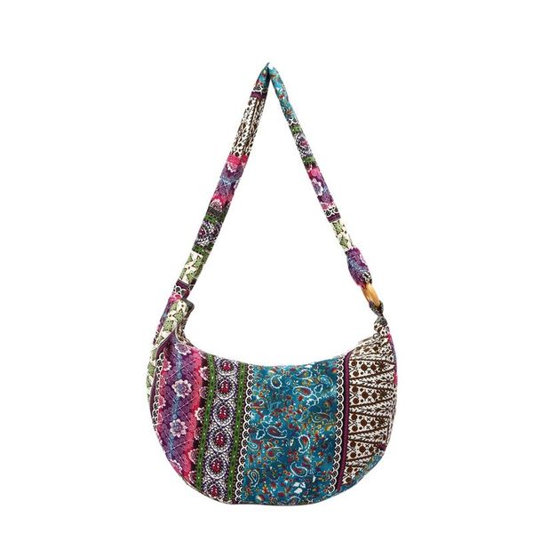 

duffel bags canvas floral folk-custom women cloth bag hand printing crossbody