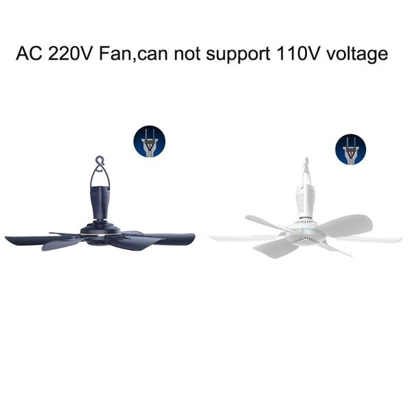 

lapcooling pads ac 220v 8w 6 leaves ceiling fan 16.5inch silent household bedroom hanging for school dorm room dormitory us plug