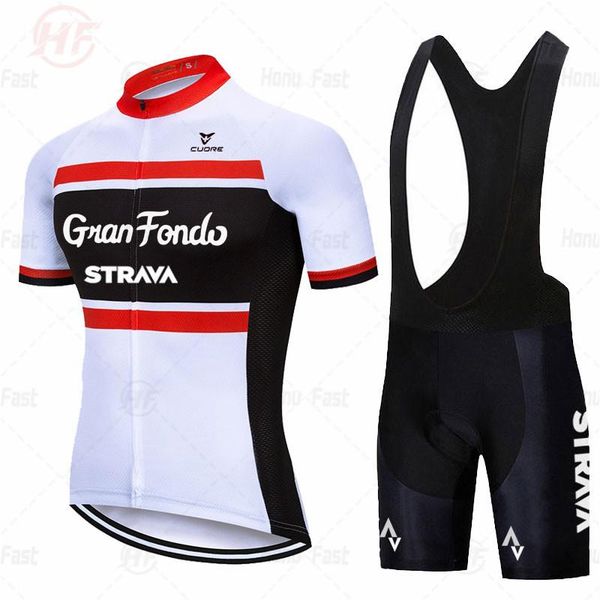 

white strava cycling jersey men pro team summer short sleeve set mtb quick-dry bib shorts clothing racing sets, Black;blue